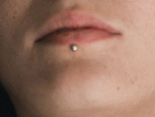 Middle Lip Piercing